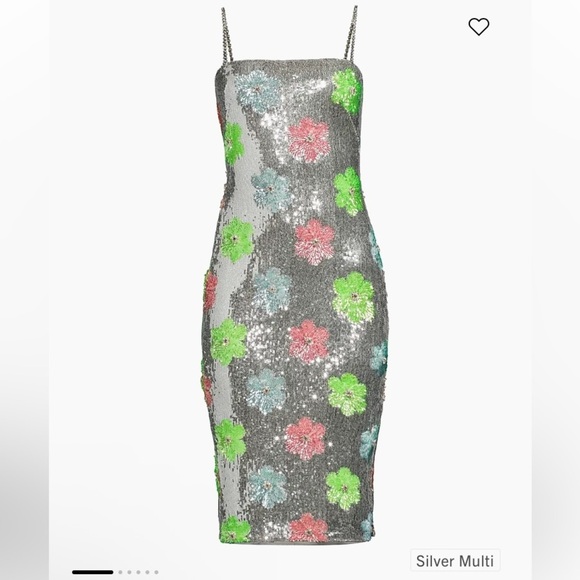 Liv Foster Dresses & Skirts - Liv Foster Women Sequined Beaded Formal Midi Sheath New Size 6 stunning stretch